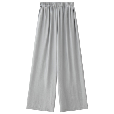 光泽感压褶超薄慵懒风凉凉裤