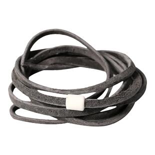 三沐高桥吾郎samgoros日本进口四面毛鹿皮绳项链灰色皮绳配件