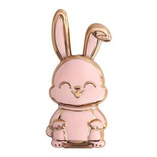 手机扣支架创意卡通可爱小兔子支撑架隐形折叠推拉桌面追剧懒人神