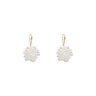 高级感轻奢仿珍珠花朵耳环2021年新款潮小众设计韩国耳钉女