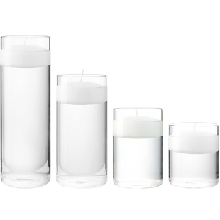 玻璃烛台欧式浪漫烛光晚餐漂浮蜡烛婚礼酒店生日派对水浮蜡烛杯