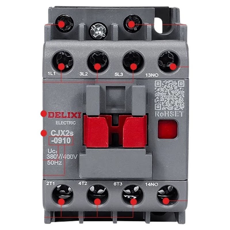 德力西CJX2S交流接触器单相220V380V三相3210 6511 0910 25 1810