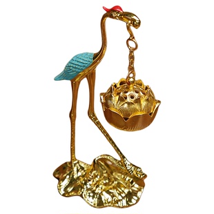 中式仙鹤香炉香道摆件小祥云无粘粉鹅梨帐中香用仙鹤莲花悬挂香炉