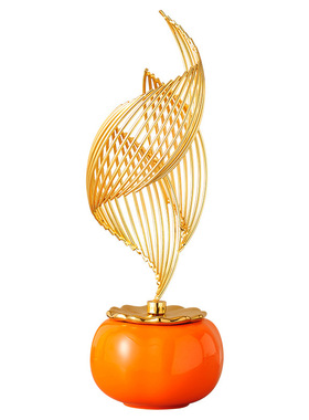 风生水起柿柿如意酒柜摆件入门