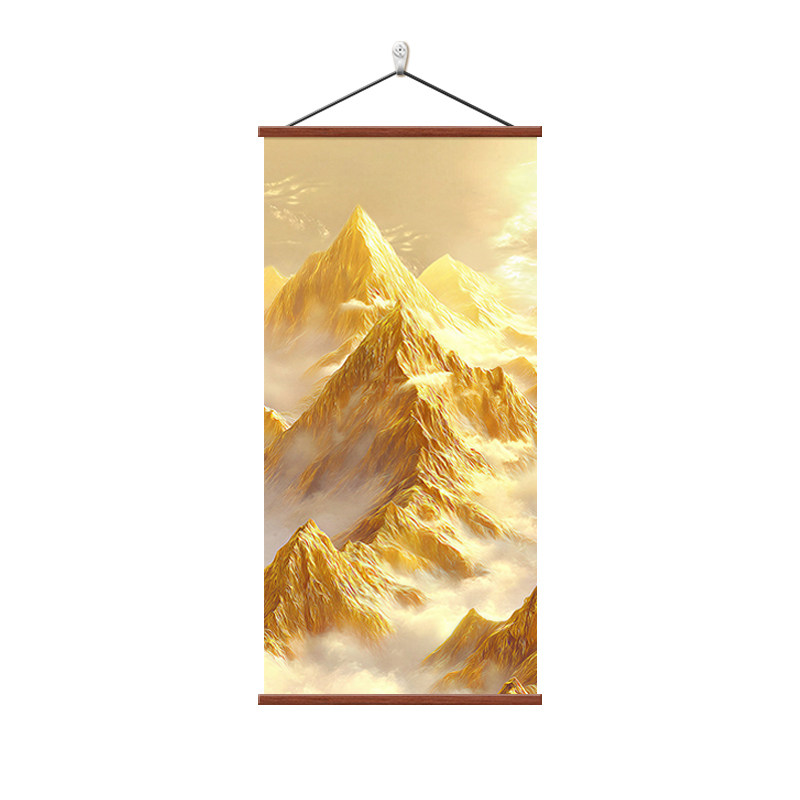 日照金山入户玄关装饰画有山无水