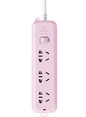炫彩创意蓝色三插可爱家用接线板