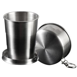 304不锈钢折叠杯子便携式耐高温食品级漱口小水杯户外旅行压缩杯