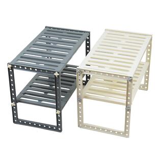 可伸缩厨房下水槽置物架橱柜分层架子卫生间水池内管道隔板收纳架