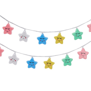 户外露营五彩星星灯天幕氛围灯串灯野营帐篷灯带挂式气氛照明彩灯