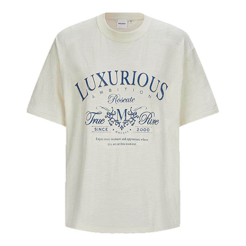 MOUSSY 早秋新品复古感字T恤