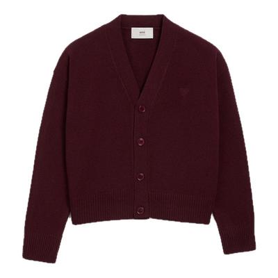 【季末甄选】Ami Paris 男士立体ADC羊毛开衫 爱心V领针织衫