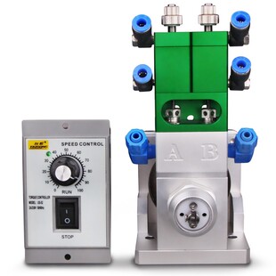 MY116电动双液点胶阀ab胶水灌胶阀隔离式回吸阀转速可调出胶微调