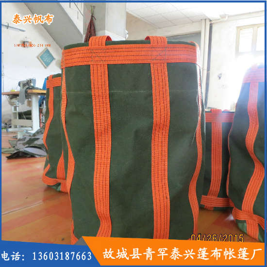 定做有机硅帆布吊装袋吨袋建筑施工集装袋超强力耐磨抗老化工具包
