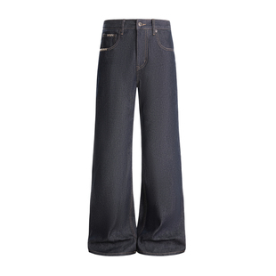 YGAN老钱风手缝针646微喇原色原牛牛仔裤男女直筒cleanfit裤子