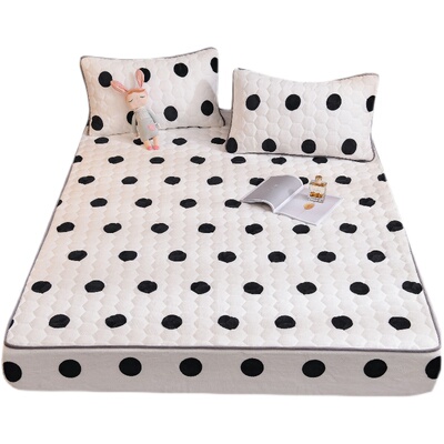 牛奶绒夹棉床笠保暖床罩床垫套