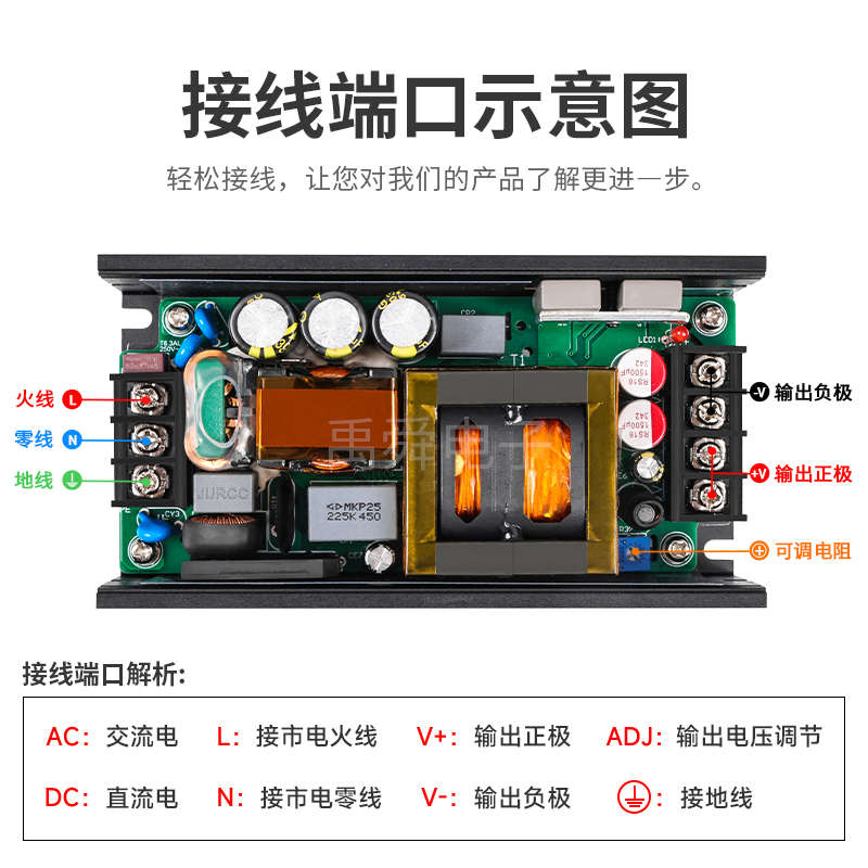 AC转DC12V20A 250W开关电源模块隔离稳压工控设备CE认证 LLC+PFC