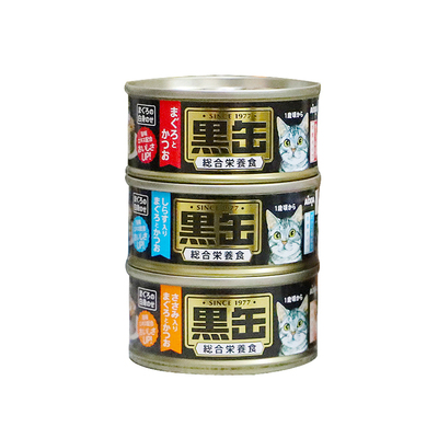 整箱特惠-爱喜雅黑缶迷你猫罐头