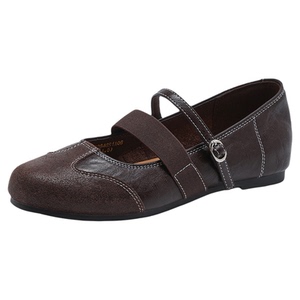 15mins复古黑色小皮鞋女平底单鞋