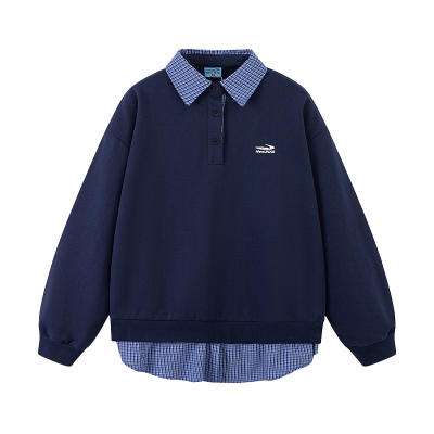 江南先生刺绣polo卫衣假两件