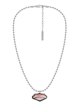 CHICHABOOM滴胶灯牌男女钛钢项链
