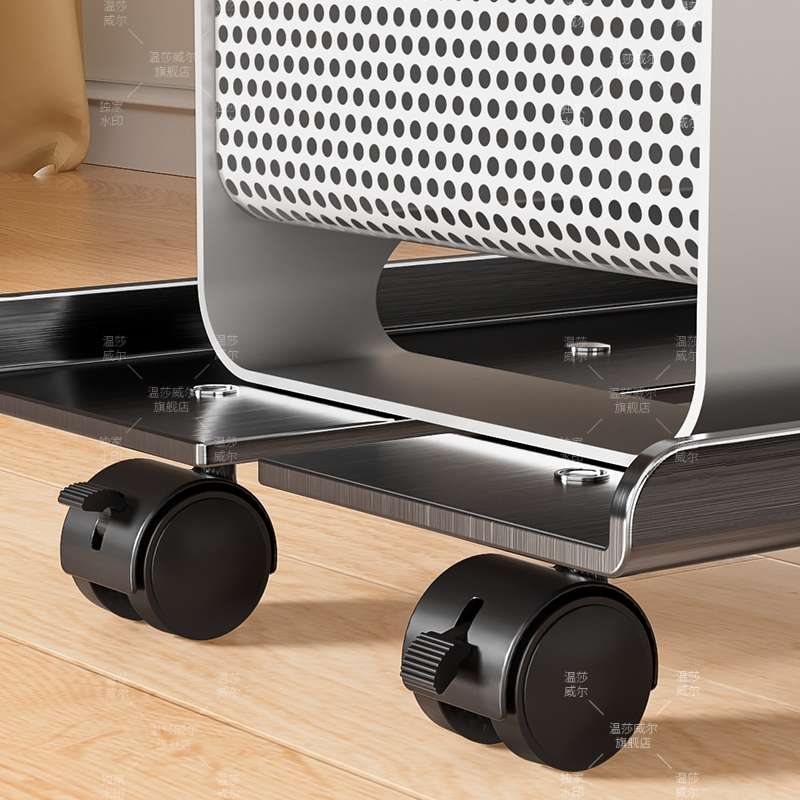 电脑台式主机托架不锈钢移动机箱支架底座托盘带滑轮伸缩通用托盘