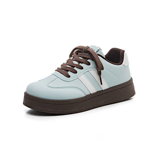 环球网红爆款加绒厚底德训鞋女2025冬季新款小白鞋百搭ins潮板鞋