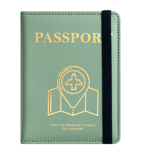 便携旅行证件收纳本护照夹机票随身收纳包保护RFID防盗刷可放银行卡身份证A6简约卡包钱包多功能出国旅游必备