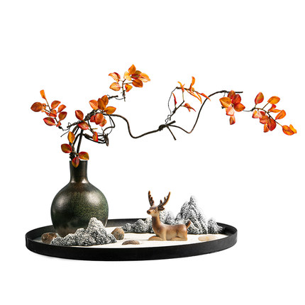 新中式古典花瓶微景观禅意桌面摆件客厅玄关茶室电视柜家居装饰品