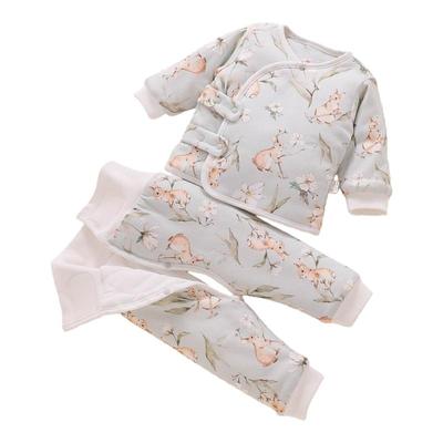 小月龄宝宝初冬夹棉分体套装