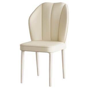 奶油风餐椅简约现代餐桌椅餐厅软包椅子靠背家用咖啡休闲酒店凳子
