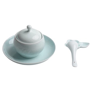 山水一间莲花煲汤碗泡饭碗厚实陶瓷汤碗甜品汤盅吃燕窝海参鲍鱼碗