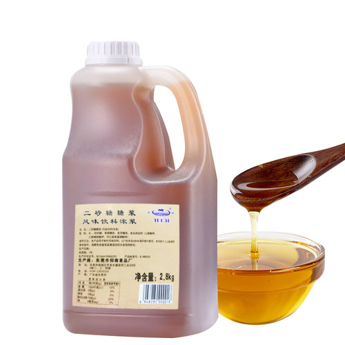 安然二砂糖浆麦芽糖蔗糖赤砂糖黄砂糖奶茶店专用黄金糖浆2.8kg瓶