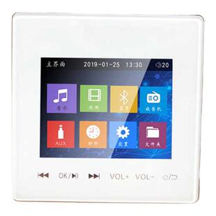 酒店家庭智能背景音乐功放主机内存蓝牙播放控制器86型嵌入式