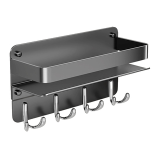 入户门后挂衣架客厅玄关钥匙挂钩上墙打孔壁挂衣钩创意挂钩置物架