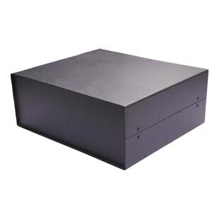 固而美仪器仪表铝外壳医疗器械设备金属机壳黑小型铁壳板厚2.0mm