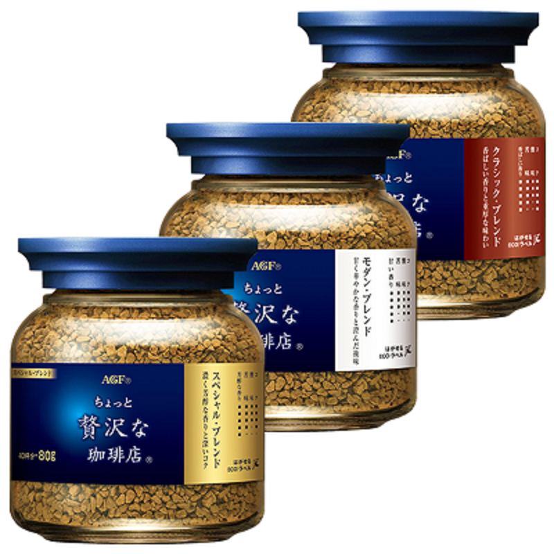 AGF咖啡速溶黑咖啡美式提神無(wú)蔗糖藍(lán)罐凍干咖啡粉 80g[國(guó)內(nèi)現(xiàn)貨](méi)