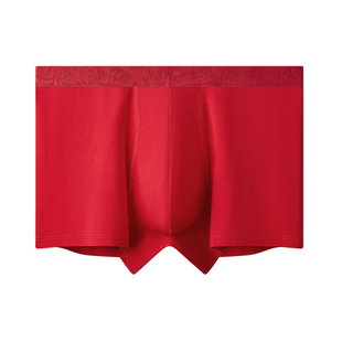 有棵树本命年男士内裤纯棉透气裆红色内裤男款2026新款高档男短裤