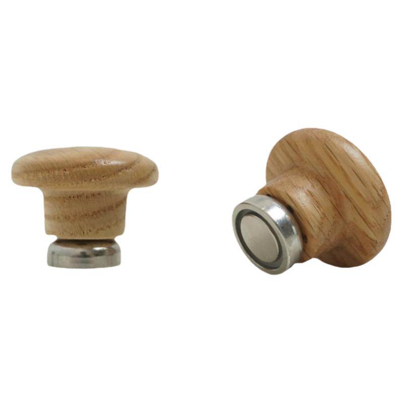 防盗门磁吸挂钩黑胡桃冰箱贴磁铁木挂钩创意门后吸铁无痕磁力粘钩