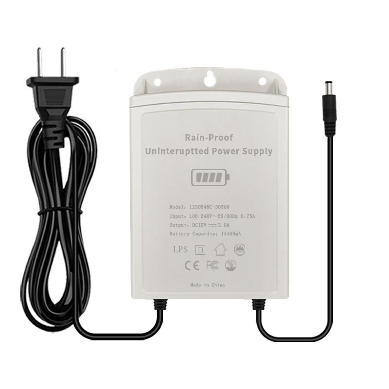 定制电源链接室外监控摄像头电源12V3A防雨UPS12伏通用电源