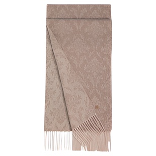 [新年礼物]万事利25冬季新款100%山羊绒围巾羊绒保暖披肩岁岁生花