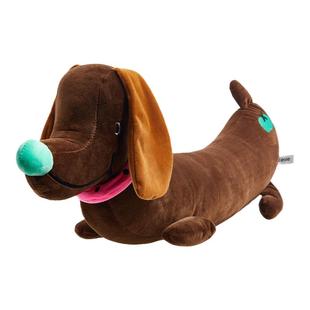 伶俐腊肠狗长条抱枕夹腿午睡枕毛绒公仔玩偶生日礼物儿童安抚娃娃