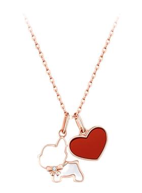 真挚告白】爱心小狗钻石项链