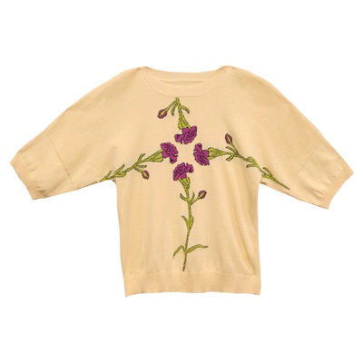 阁兰秀羊毛针织羊毛套头衫减龄款