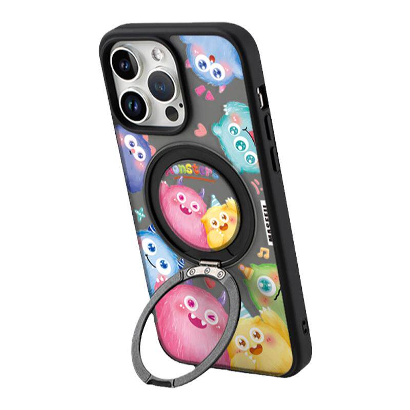 ANGYING × 欢乐毛绒怪兽适用苹果17手机壳新款iphone16promax保护套超薄15磁吸支点壳14带支架13高级感Fo5