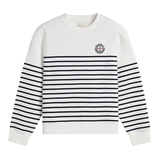 【随心系列】GANT/甘特26春季女纯棉圆领宽松美式学院风针织卫衣