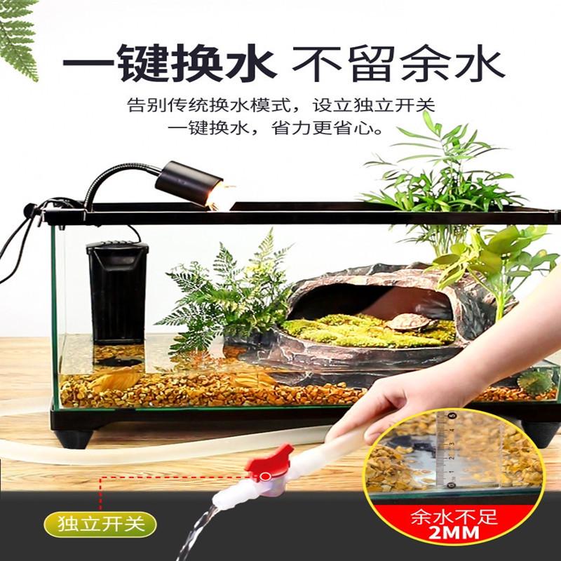 玻璃乌龟缸家用带晒台别墅饲养箱大型养乌龟专用缸生态鱼缸盆造景