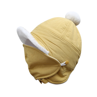 宝宝帽子秋冬季婴儿加绒雷锋帽男女儿童保暖护耳帽小童口罩一体帽
