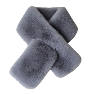 百搭獭兔整皮毛绒围巾男女秋冬季学生交叉围脖仿兔毛双面加厚保暖