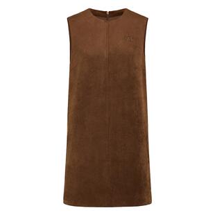 FIVE PLUS连衣裙女麂皮绒直筒背心裙子复古美拉德