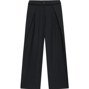 Juicy Couture橘滋往事随风简约通勤百搭宽松休闲裤女